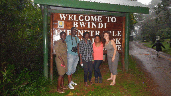 Welcome to Bwindi Impenetrable Forest National Park. Bwindi hiking. Photo David Tumusiime