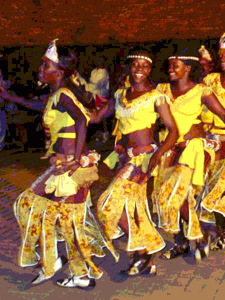 Traditional dancers at Ndere Cultural Centre, Kampala