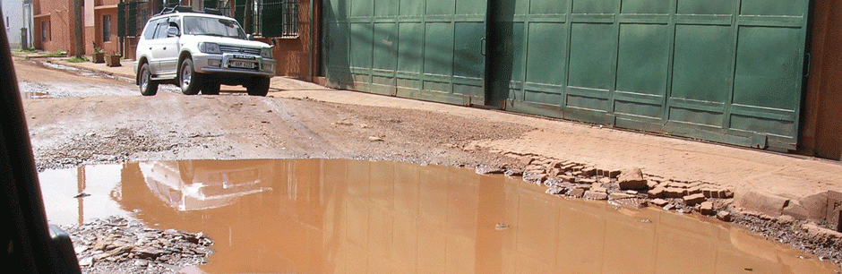 Kampala weather destroys roads