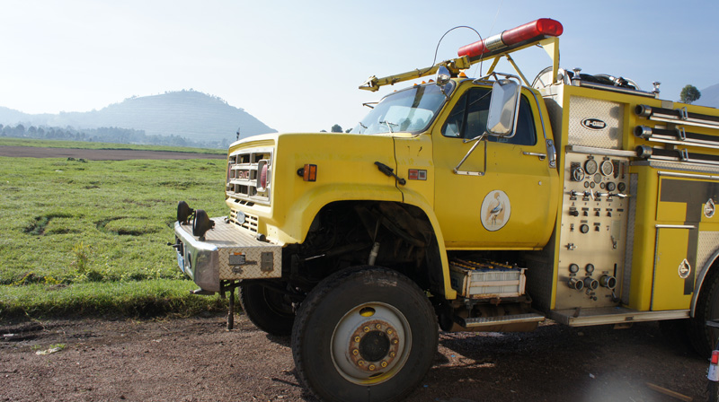 Fire truck Kisoro airstrip