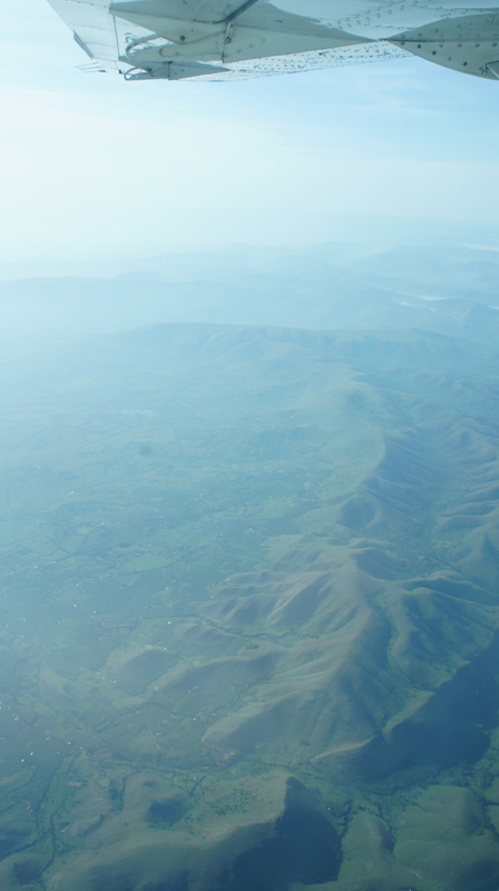 Aerial view. Entebbe to Kisoro with Aerolink