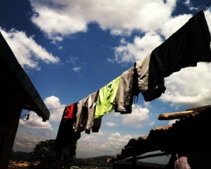 Angela Dempsey Aggie's Arts. Uganda. washing line