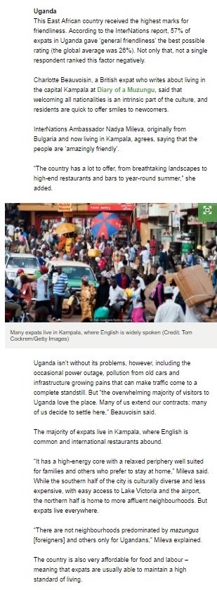 BBC Travel. Living in the world's most welcoming countries. Uganda