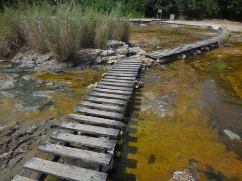 Boardwalk. Female Hot Spring. Sempaya, Semliki, Uganda