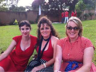 Cha, Amy and Jennie. Diamond Jubilee Kampala