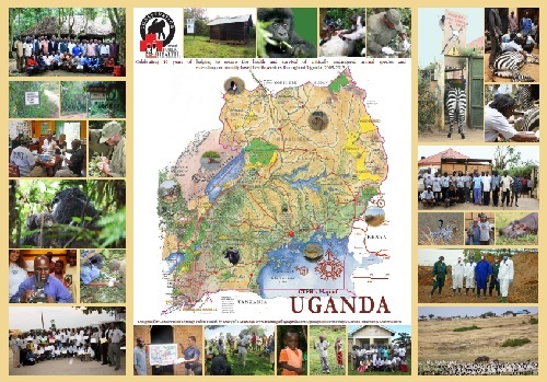 Conservation Through Public Health's 10th Anniversary Photo Map of Uganda