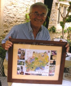 Pa just loved his souvenir Uganda map