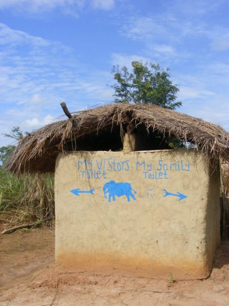 latrines at Deo's model homestead, Ishasha Community Uplift Project