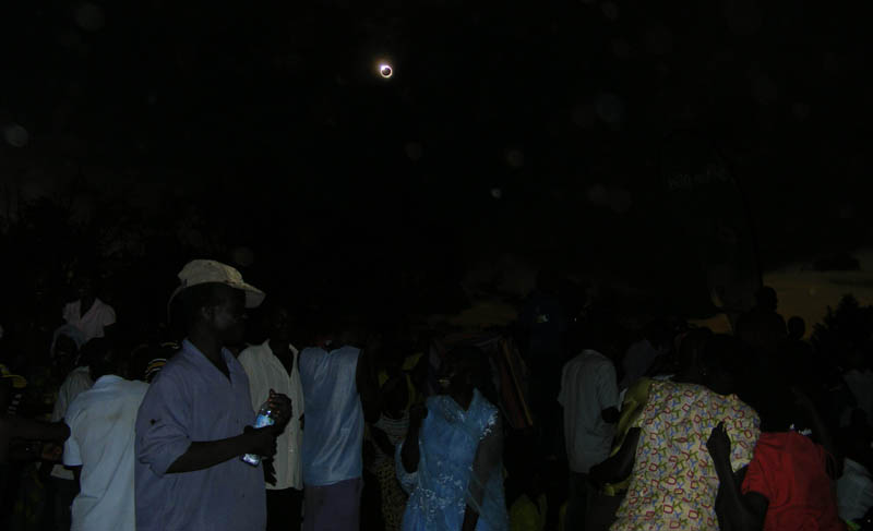 Diamond ring hybrid solar eclipse Uganda