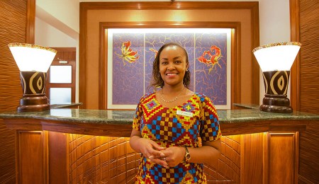 welcome Nairobi Serena Hotel reception 2019