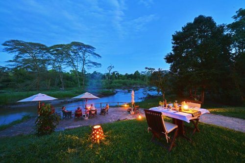 Ishasha Wilderness Camp sundowner Uganda safari