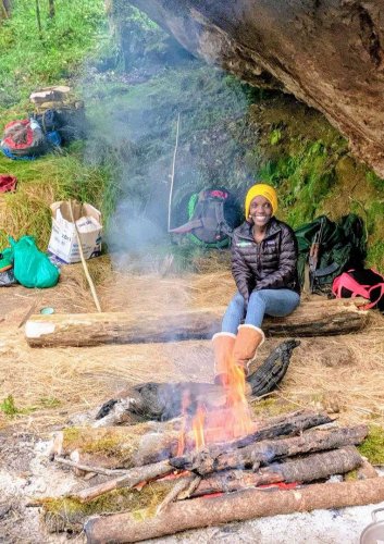 Jean Byamugisha. Mount Elgon hike. cave Uganda