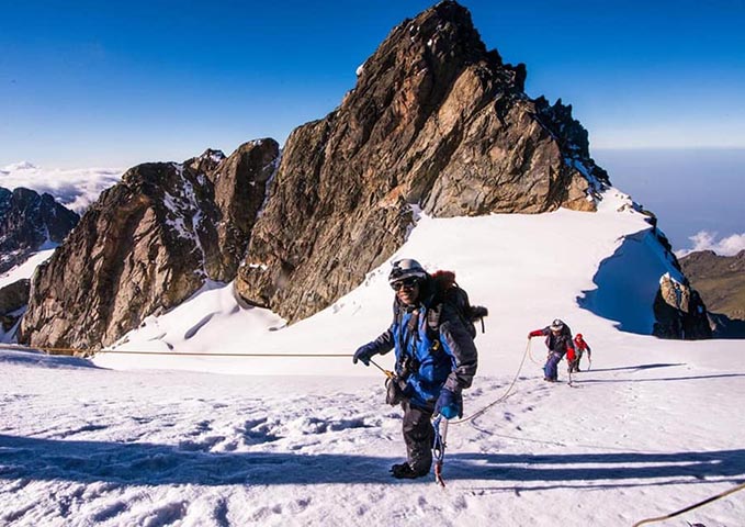 Lilly Ajarova, CEO Uganda Tourism Board. Hiking Mount Rwenzori Uganda. December 2020. PHOTO UNDP, UTB