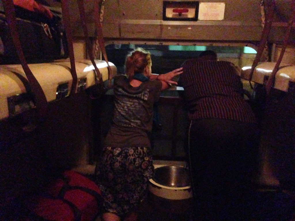 Lunatic Express train carriage interior 