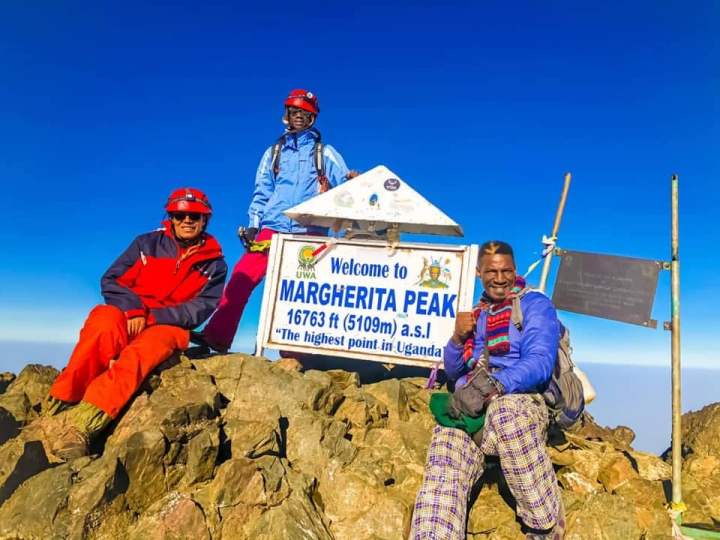 Margherita Peak, Rwenzoris Uganda. Lilly Ajarova UTB, Golola Moses PHOTO UNDP, UTB