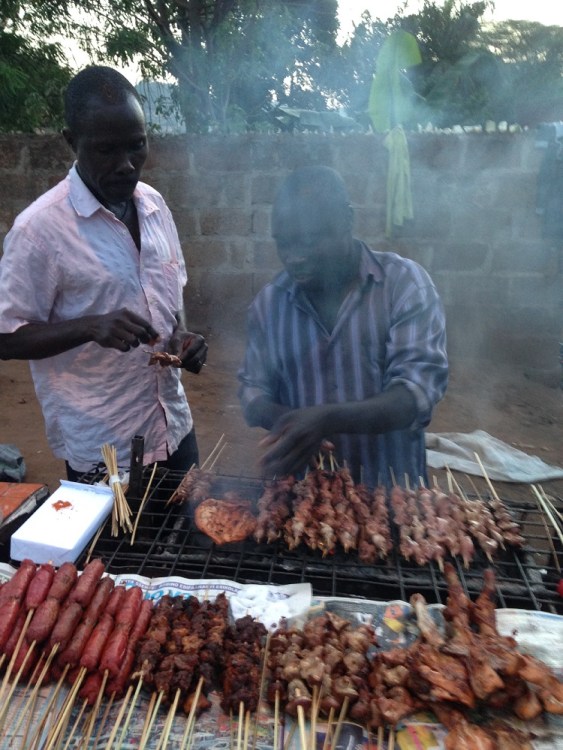 Muchomo roasted meat Kansanga, Kampala