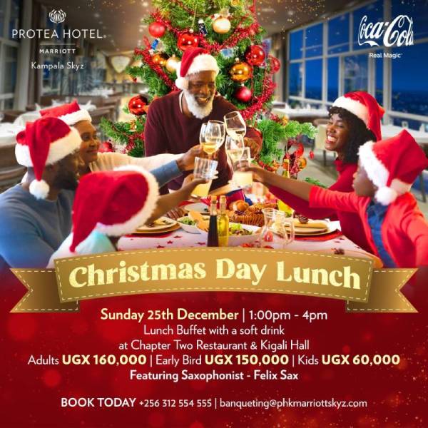 Protea Naguru Skyz Hotel Kampala Christmas Day lunch menu 2022