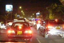 Nairobi evening traffic jam