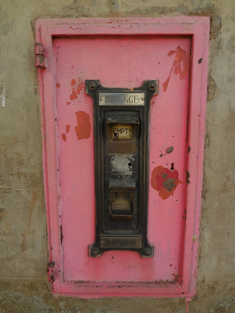 Colonial era postage stamp machine at Nairobi Railway Station 