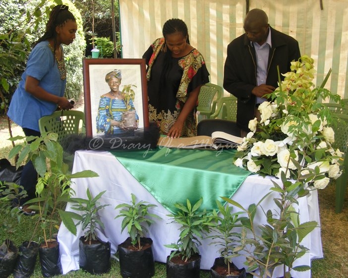 Paying my respects - the condolences book for the late Professor Wangari Maathai