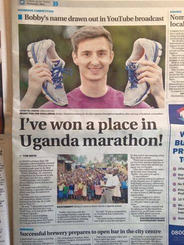 UK news coverage of Uganda International Marathon Masaka international runners