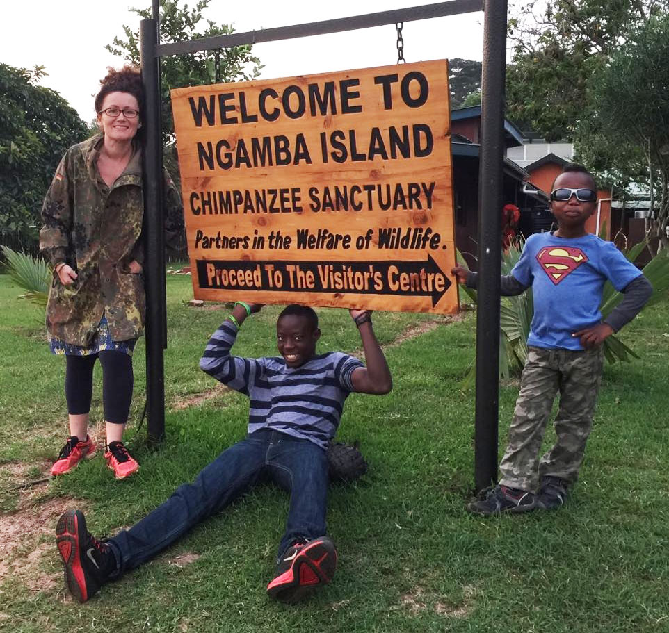 Ngamba Island Chimp Sanctuary Uganda kids