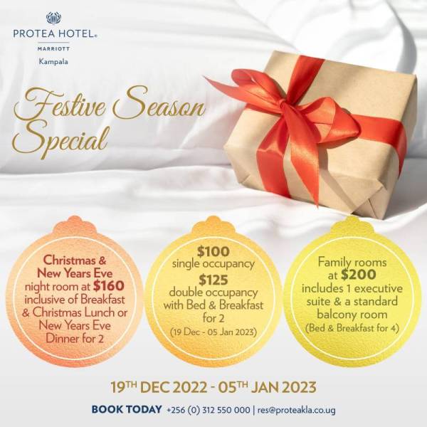 Protea Hotel Marriott Kampala festive season special December 2022