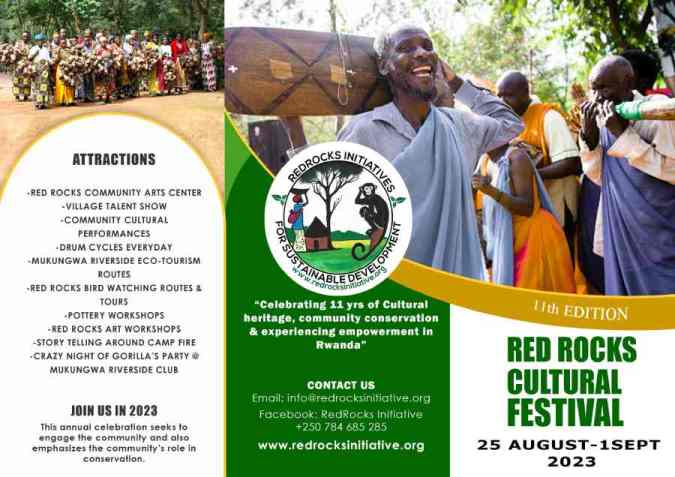 The 11th edition of the Red Rocks annual cultural festival takes place in Musanze, Rwanda between August 25th and 1st September 2023