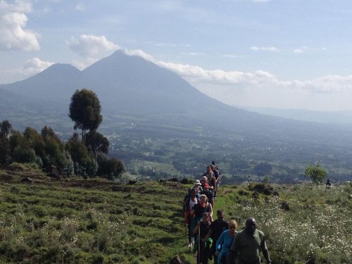 Red Rocks Rwanda. Bisoke volcano hike