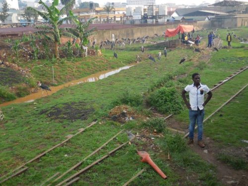 man on railway track Kampala train. PHOTO Diary of a Muzungu