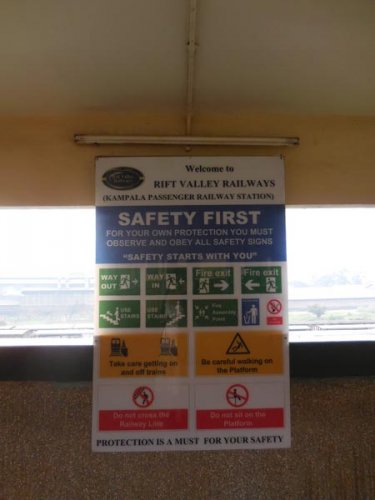 Rift Valley Railways Kampala train safety notice. PHOTO Diary of a Muzungu