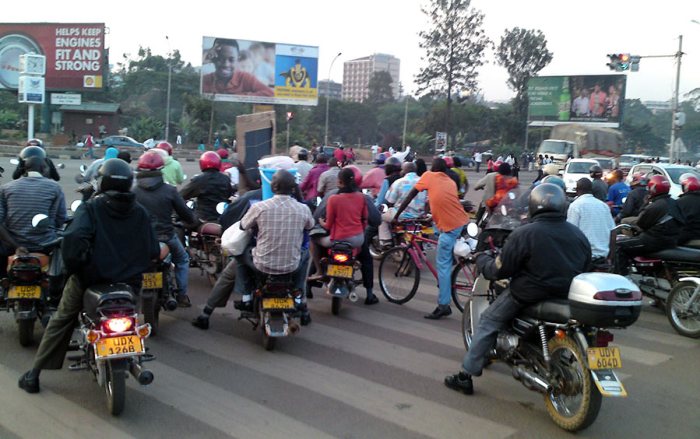 rush hour boda boda Jinja Road Kampala. Diary of a Muzungu