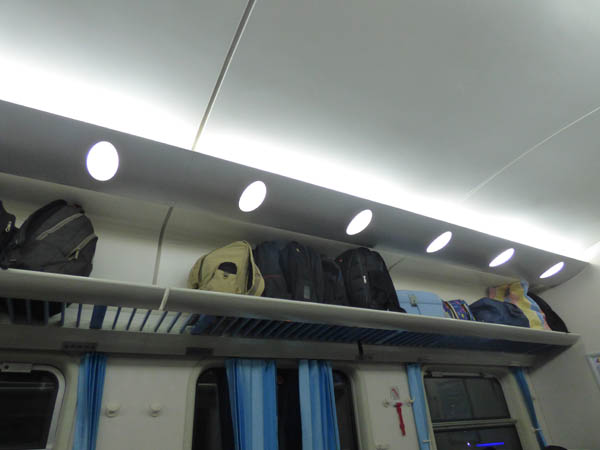 overhead bag storage SGR train Kenya