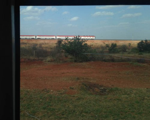 SGR train Mombasa Nairobi seen from MASH bus