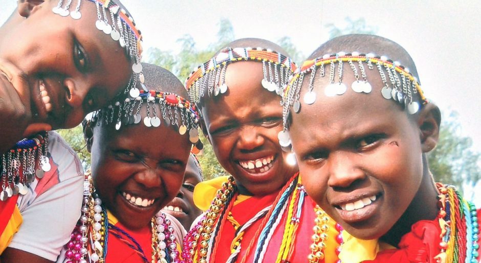 smiling Maasai children Kenya Tourist Board