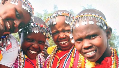 smiling Maasai children Kenya Tourist Board