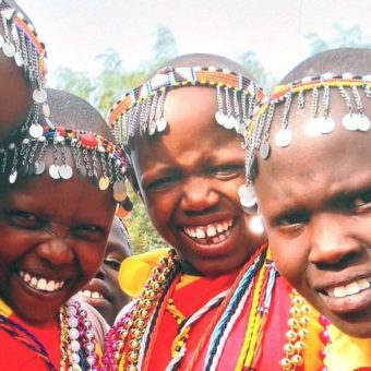 smiling Maasai children Kenya Tourist Board