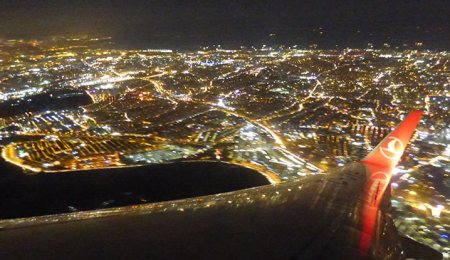 Turkish Airlines aerial view Istanbul. Diary of a Muzungu