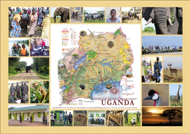 Uganda Conservation Foundation's map of Uganda