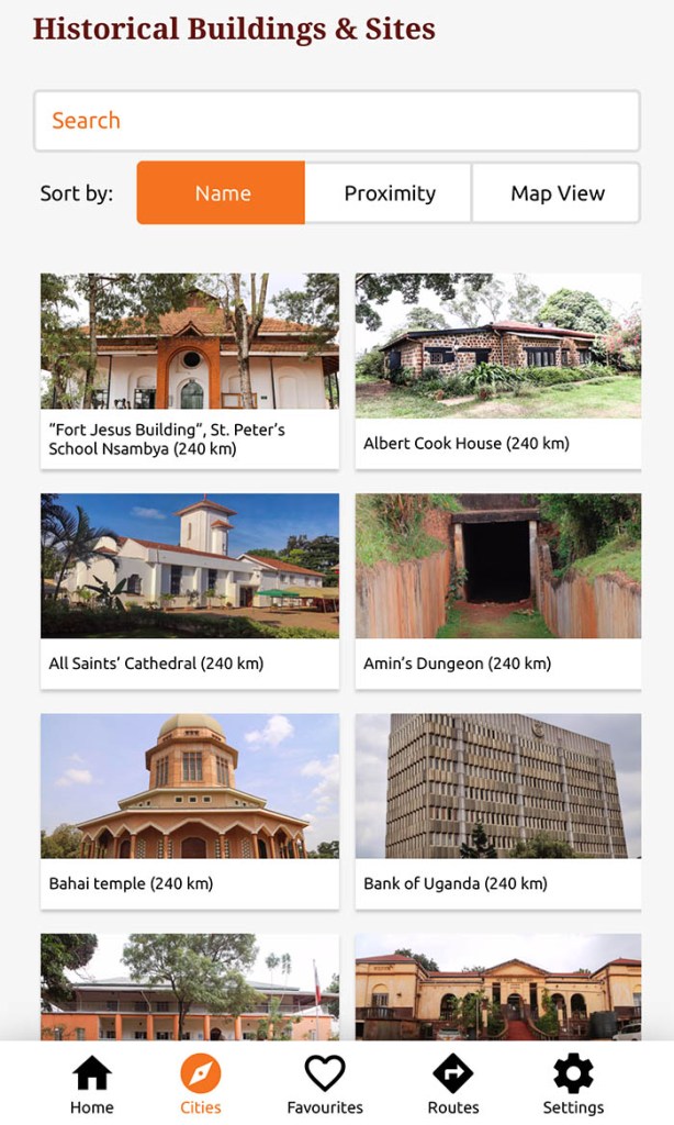 Uganda’s Built Heritage app screenshot