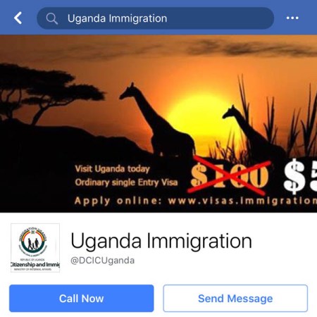 Uganda immigration Facebook page