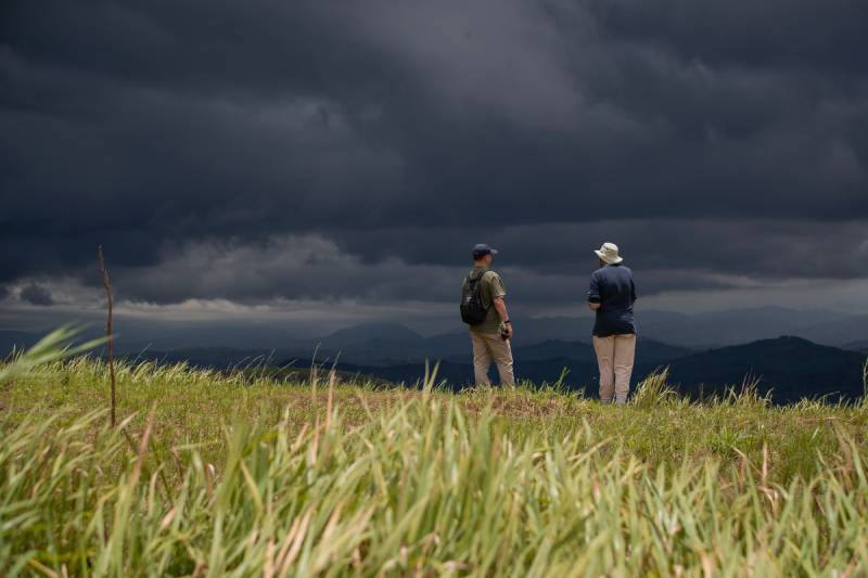 Volcanoes Safaris Uganda Kibale Lodge. Praveen Moman founder & Kevin James